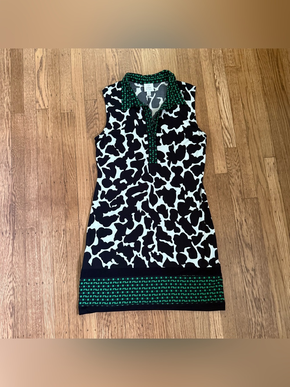 Suzi Chin for Maggy Boutique Sleeveless Dress size 14 ( green/black)